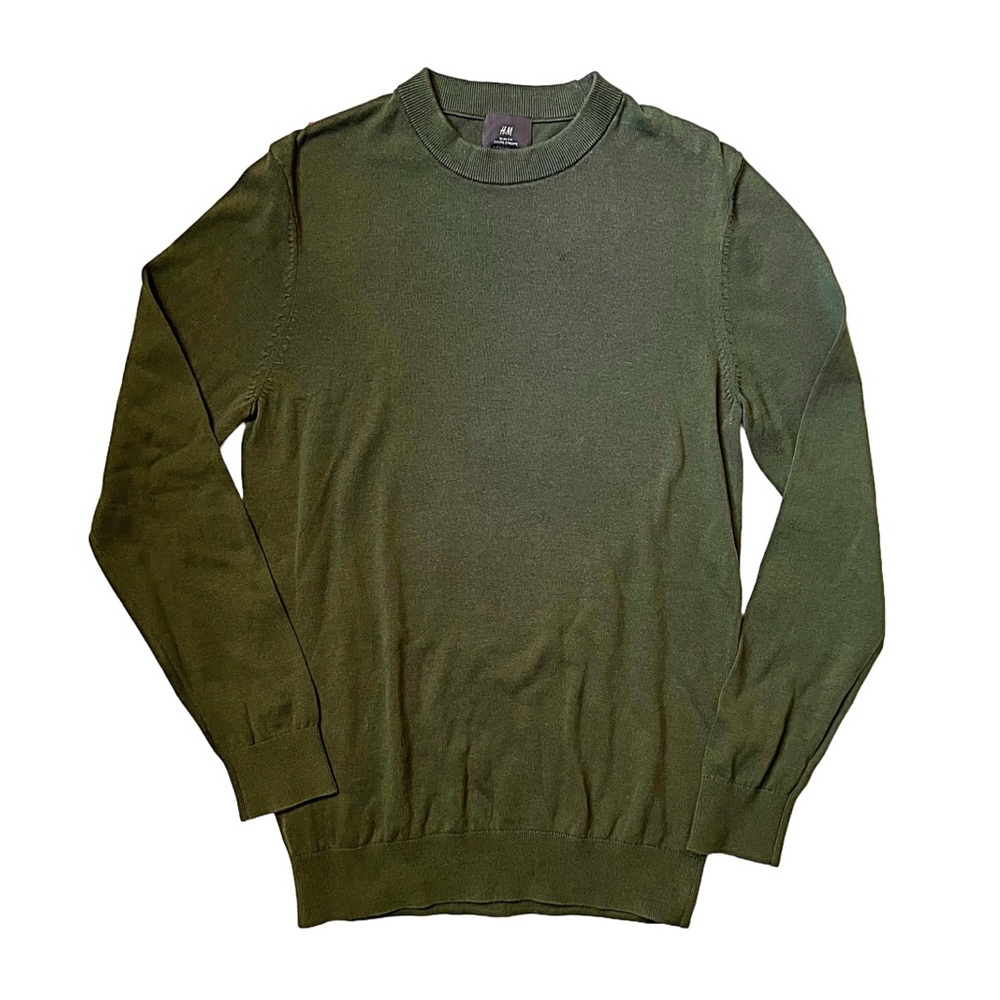 H&M Men’s Cotton Long Sleeve Crewneck | Slim fit